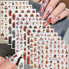 A collection of 12 sheets of vintage angel and saint nail art stickers featuring cherubs and crosses.