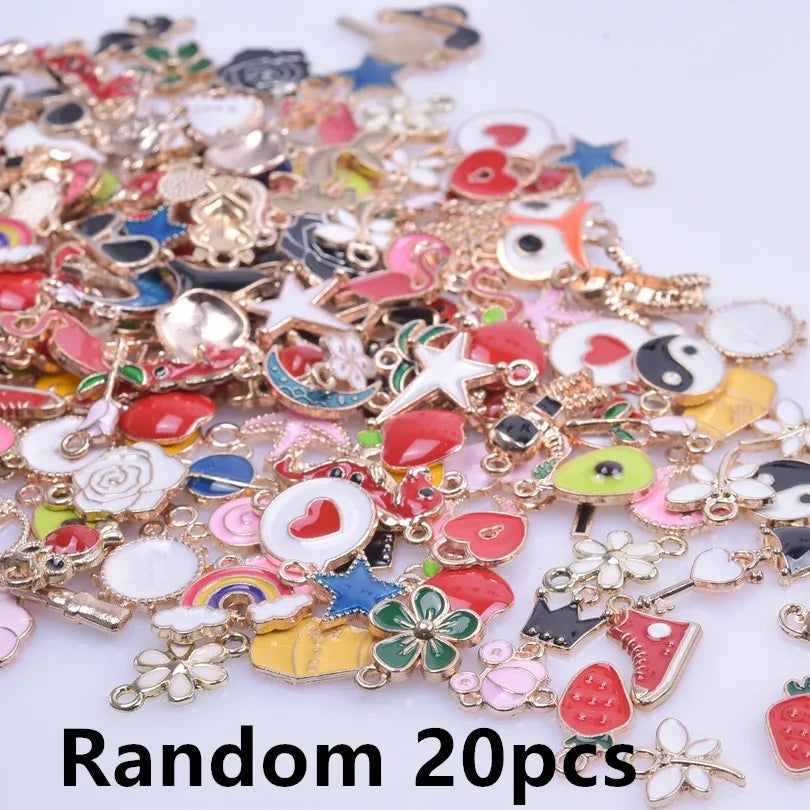 Assorted Enamel Flower Charms for Jewelry Making | Tulip, Rose & More