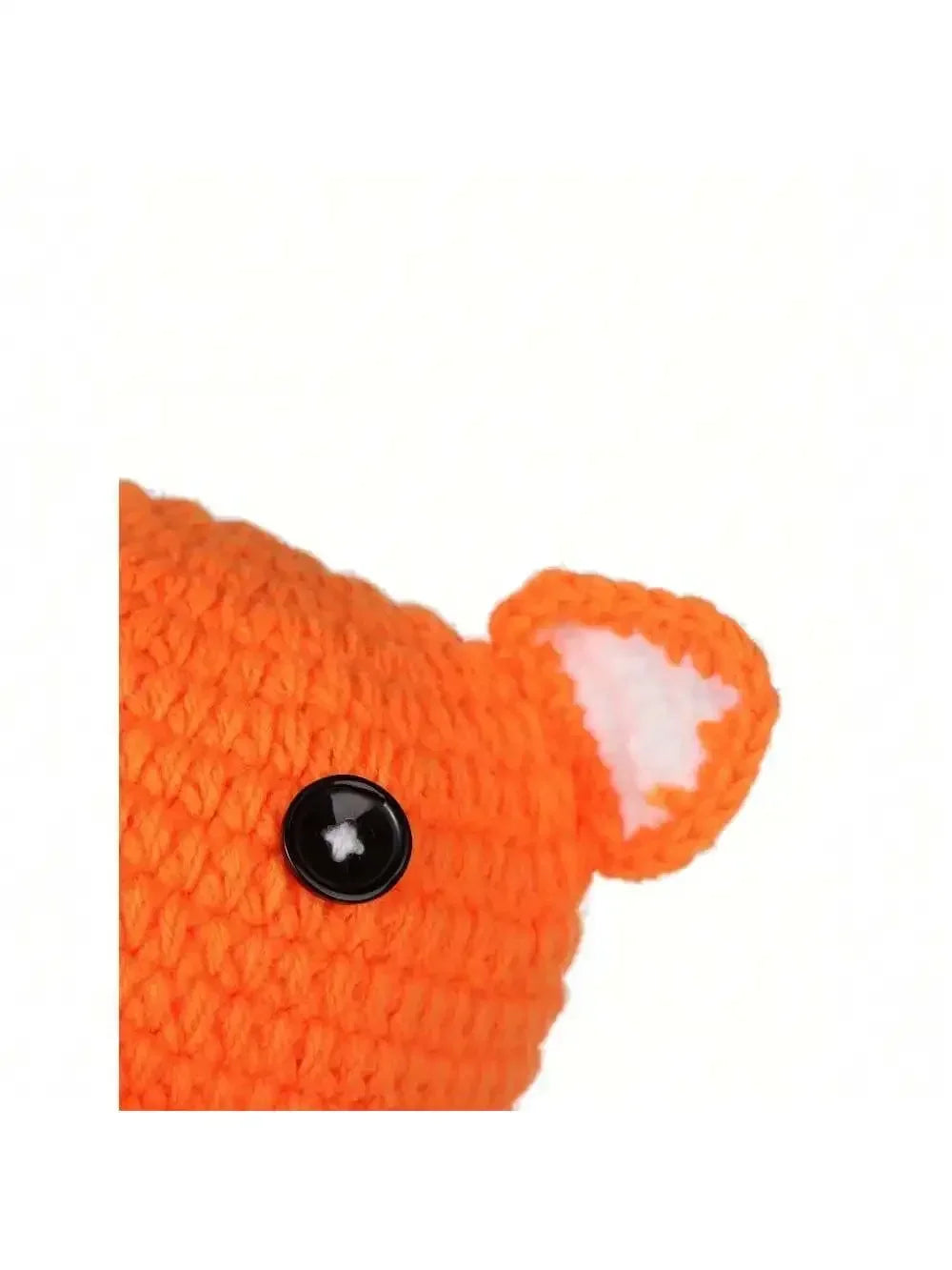 Handmade crochet orange fox costume for baby photography