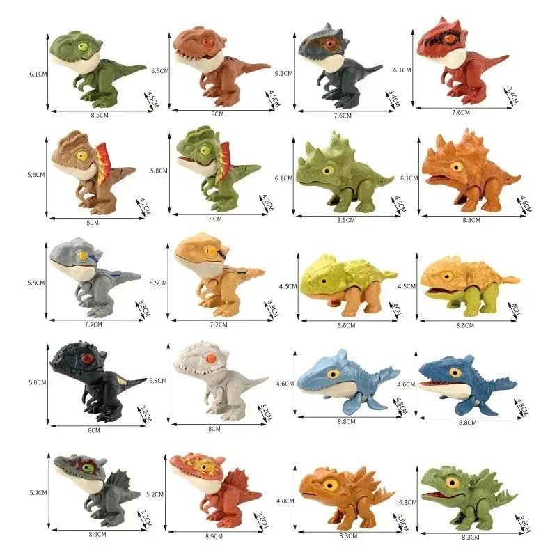 Finger-Biting Dinosaur Toy with Movable Joints