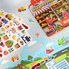 Reusable Sticker Book for Kids with Multi-Scene Bubble Jelly Stickers