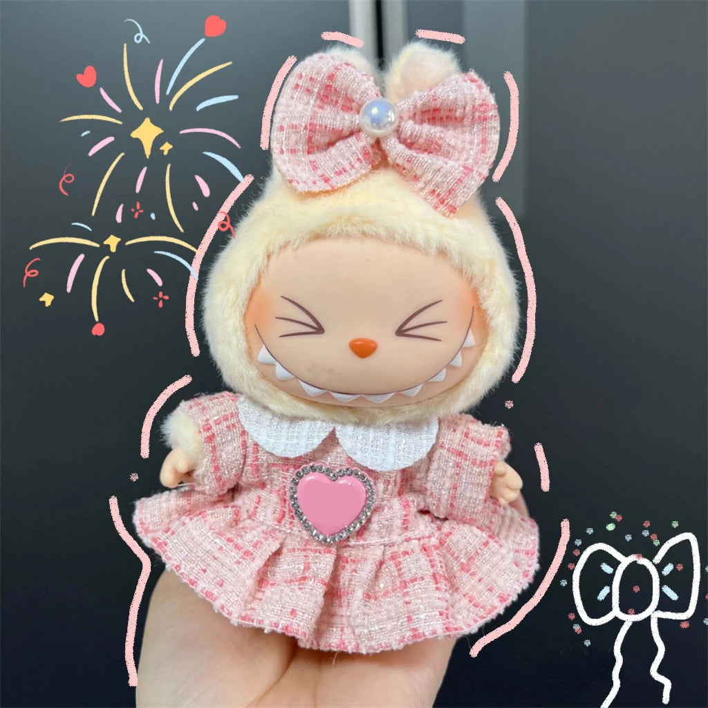 Fashion Doll Outfit Set for 15/17cm Labubu Figures