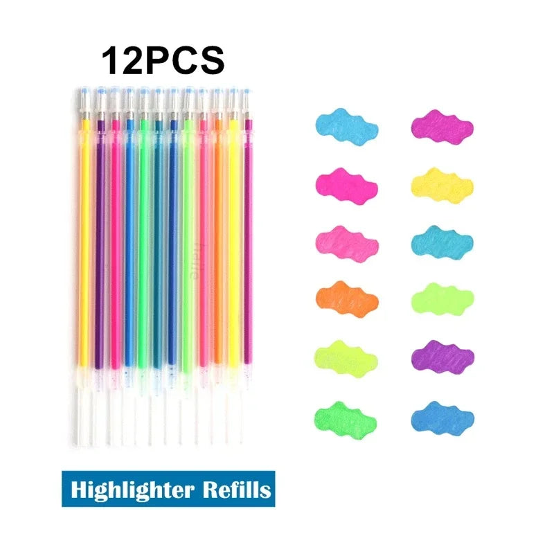 Metallic Glitter Gel Pens with Storage Case