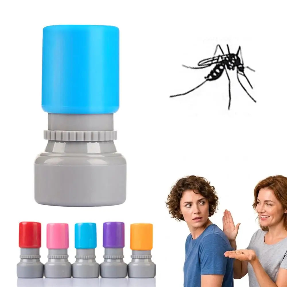 A set of realistic mosquito prank stamps featuring blue and purple insect silhouettes.