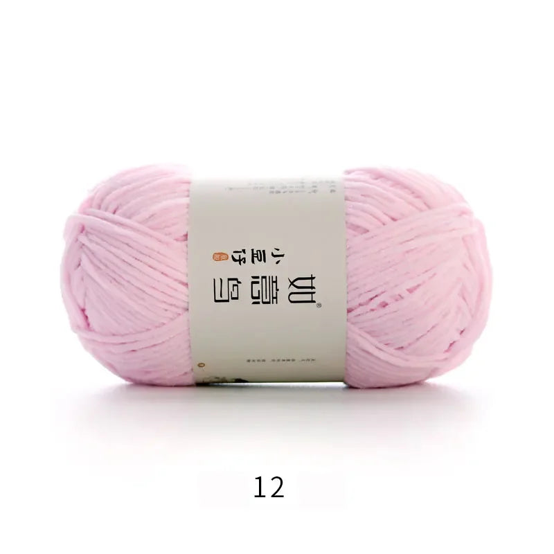 Soft Chenille Yarn for Knitting & Crochet - 50g Ball