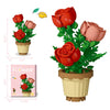 Building Block Flower Pot Set – Roses, Sunflowers & Carnations