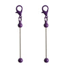 A pair of metal keychain bars with lobster clasps for DIY jewelry making, shown against a white background.