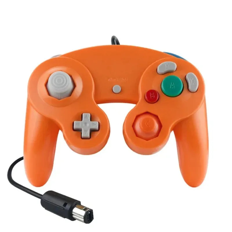 Orange wired game controller for Nintendo GameCube