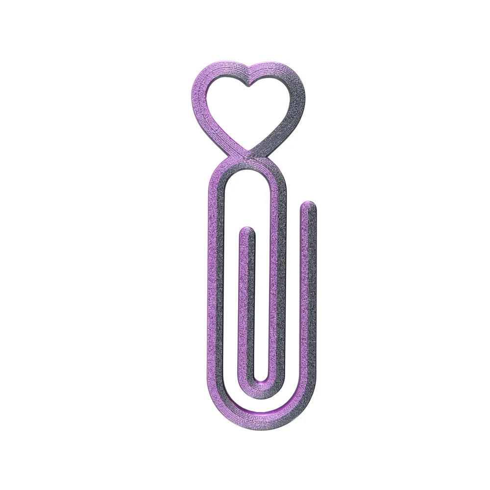 A set of heart-shaped canvas clips in purple for diamond painting and cross stitch