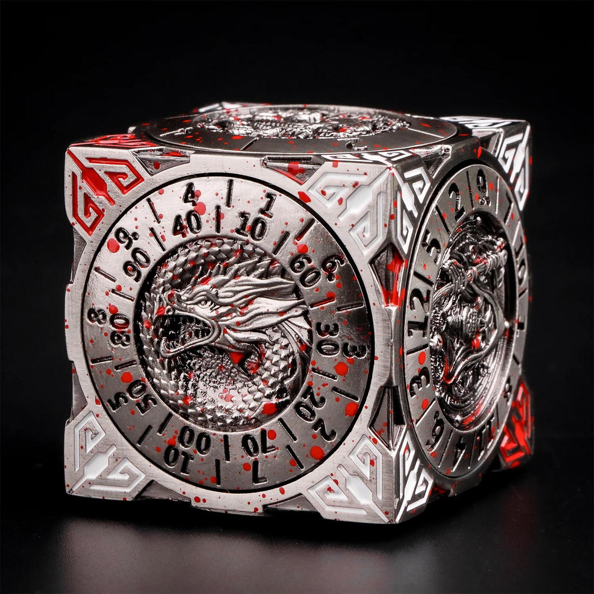 7-in-1 Metal Spinner Dice Cube for D&D