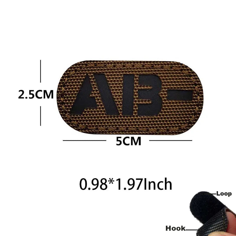 Blood Type Tactical Patches with Glow-in-the-Dark Design