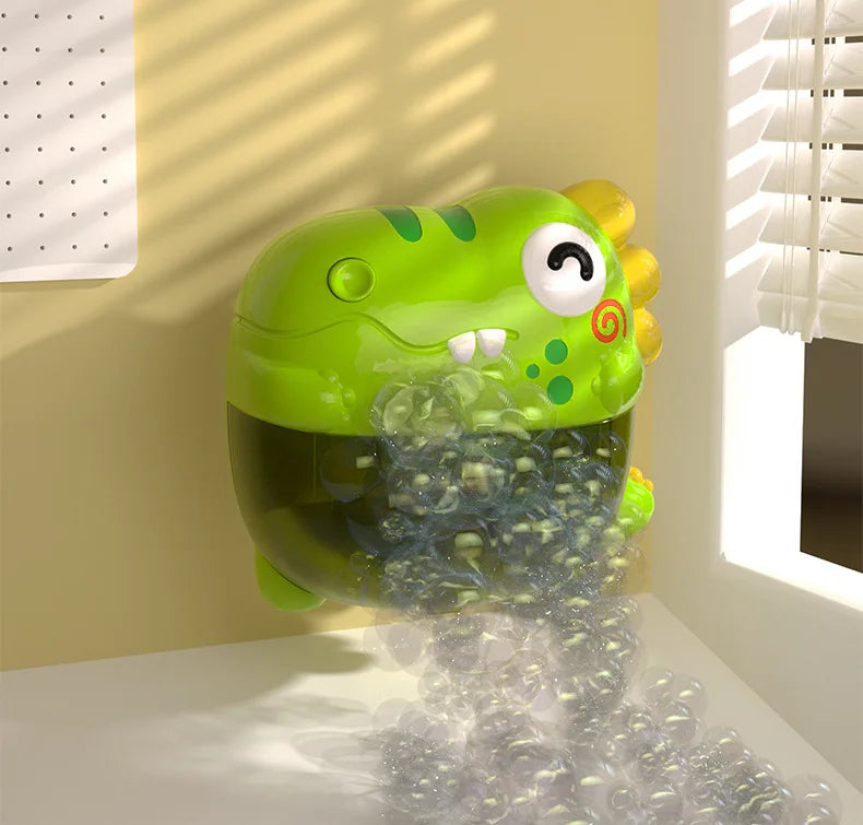 Dinosaur Bubble Machine Bath Toy with LED Lights