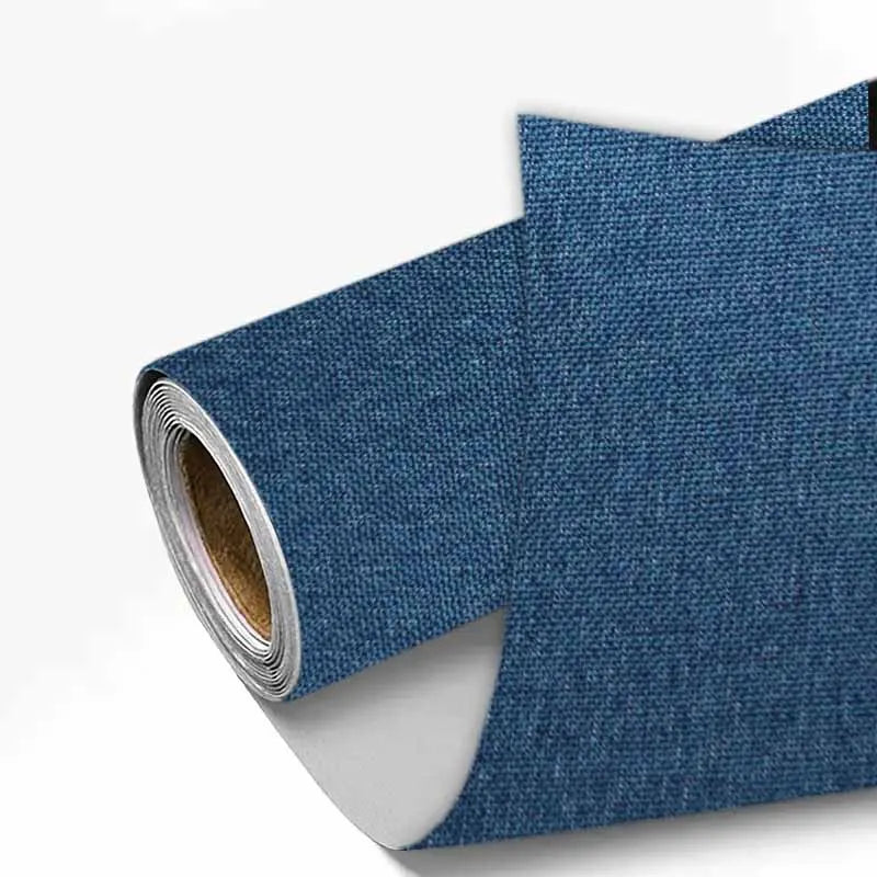 Roll of dark blue linen book binding cloth used for albums and scrapbooks
