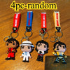 Four random keychains featuring Michael Jackson dance poses in various colors and styles.
