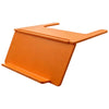 Orange foldable mahjong card holder with a non-slip stand.