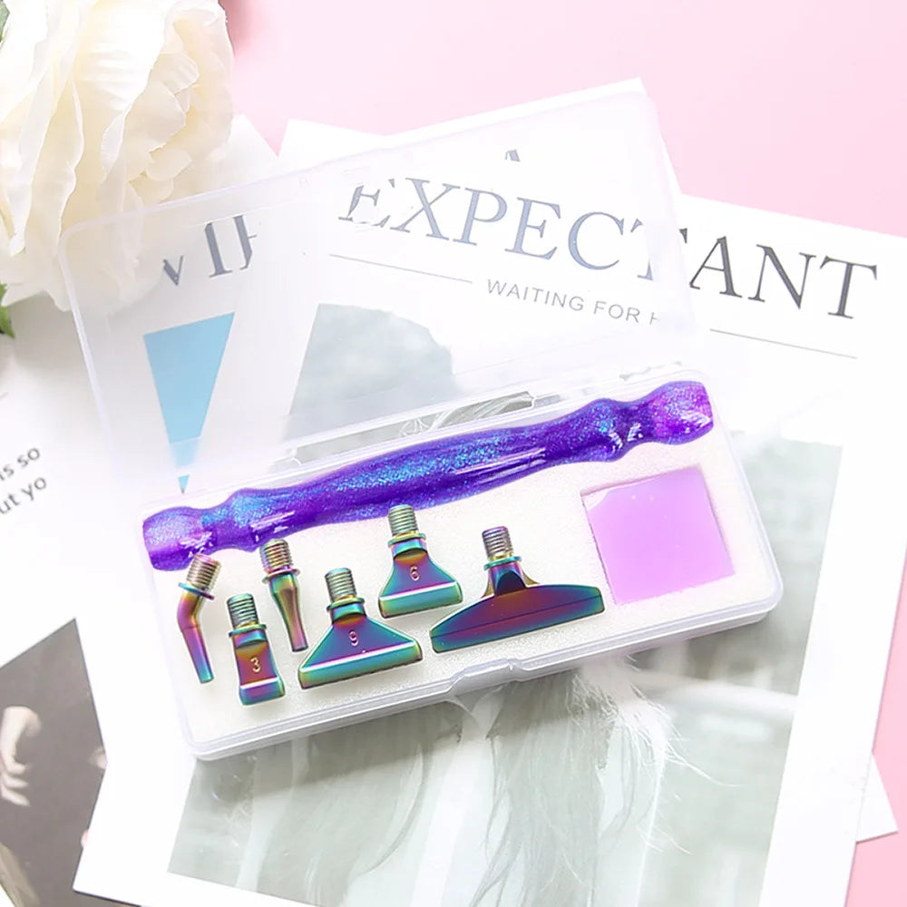 5D Diamond Painting Pen Tool Set with Interchangeable Tips and Wax