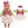 Doll Outfit Set with Hat for 17-43 cm Baby Dolls