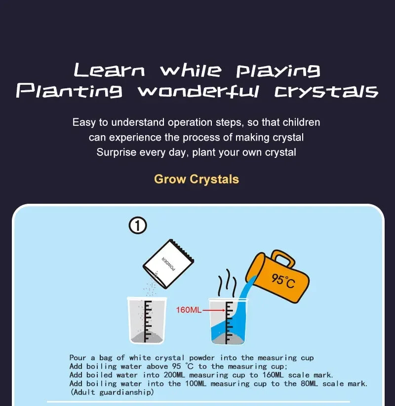 Crystal Growing Science Kit for STEM Learning