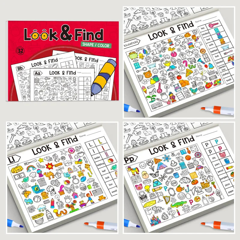 Look and Find Coloring Book for Kids – 32 Pages of Fun Activities