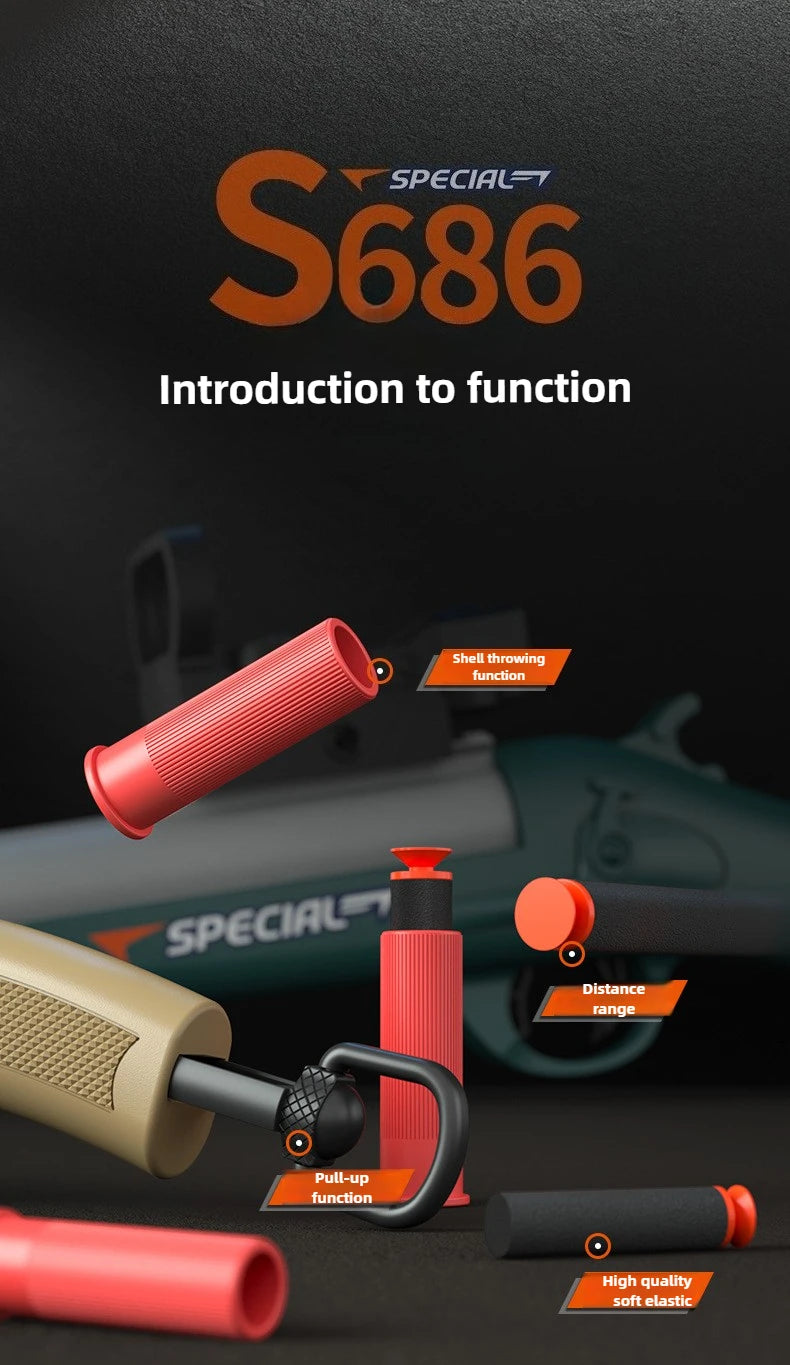 Shell-Ejecting Toy Pistol with Realistic Action