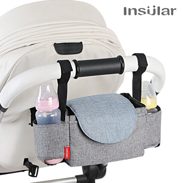 Insulated Diaper Bag with Thermal Bottle Pouch