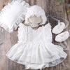 Newborn Chiffon Photography Outfit Set with Hat, Pillow & Mini Shoes