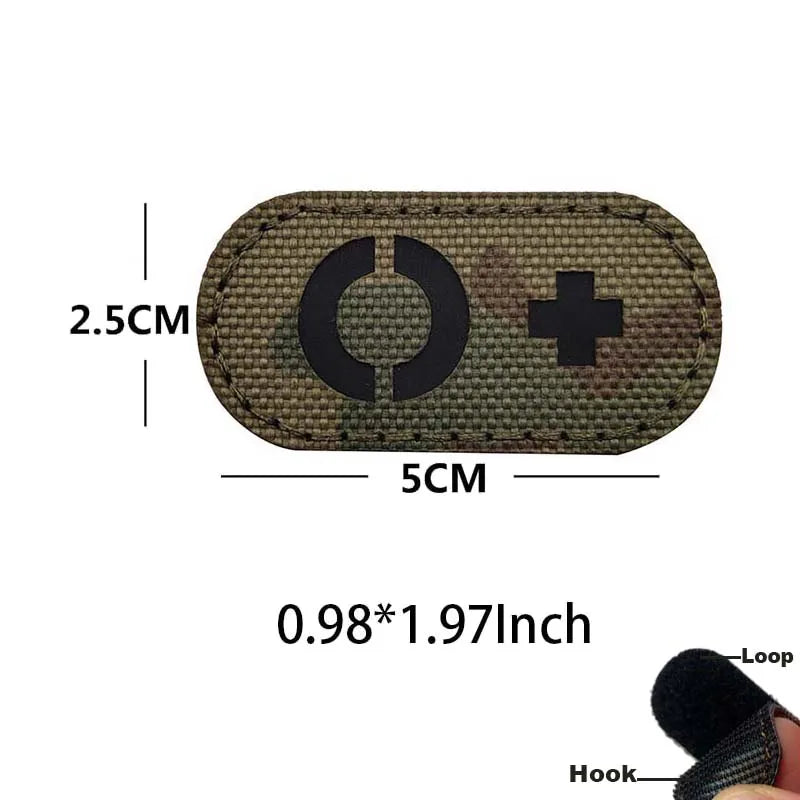 Blood Type Tactical Patches with Glow-in-the-Dark Design