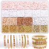 DIY Clay Bead Bracelet Making Kit with Golden Letter Beads