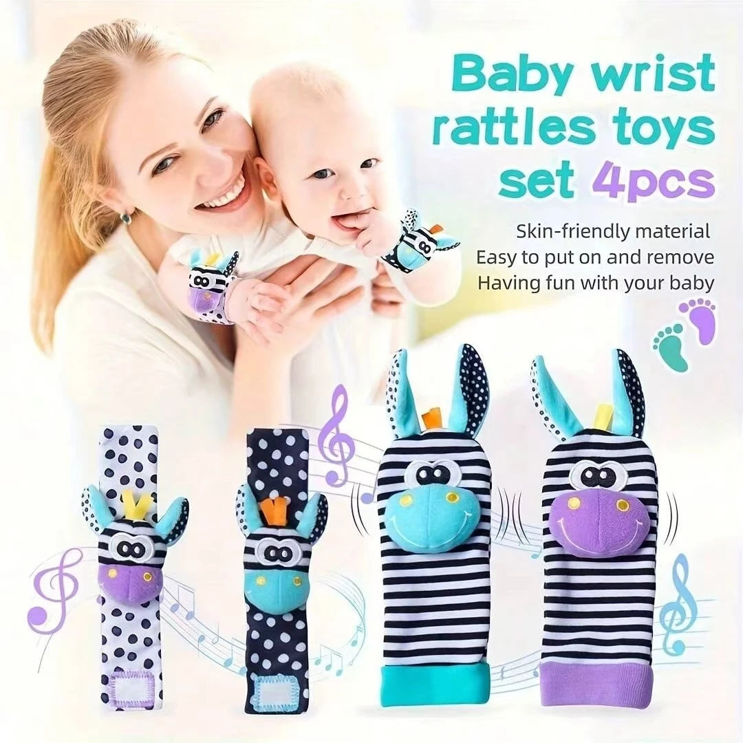 Baby Rattle Sock Toy Set – Soft Sensory & Teething Fun