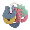 Fruit-Shaped Silicone Teether and Rattle for Babies