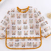 Waterproof Long-Sleeve Baby Bib with Art Smock Design