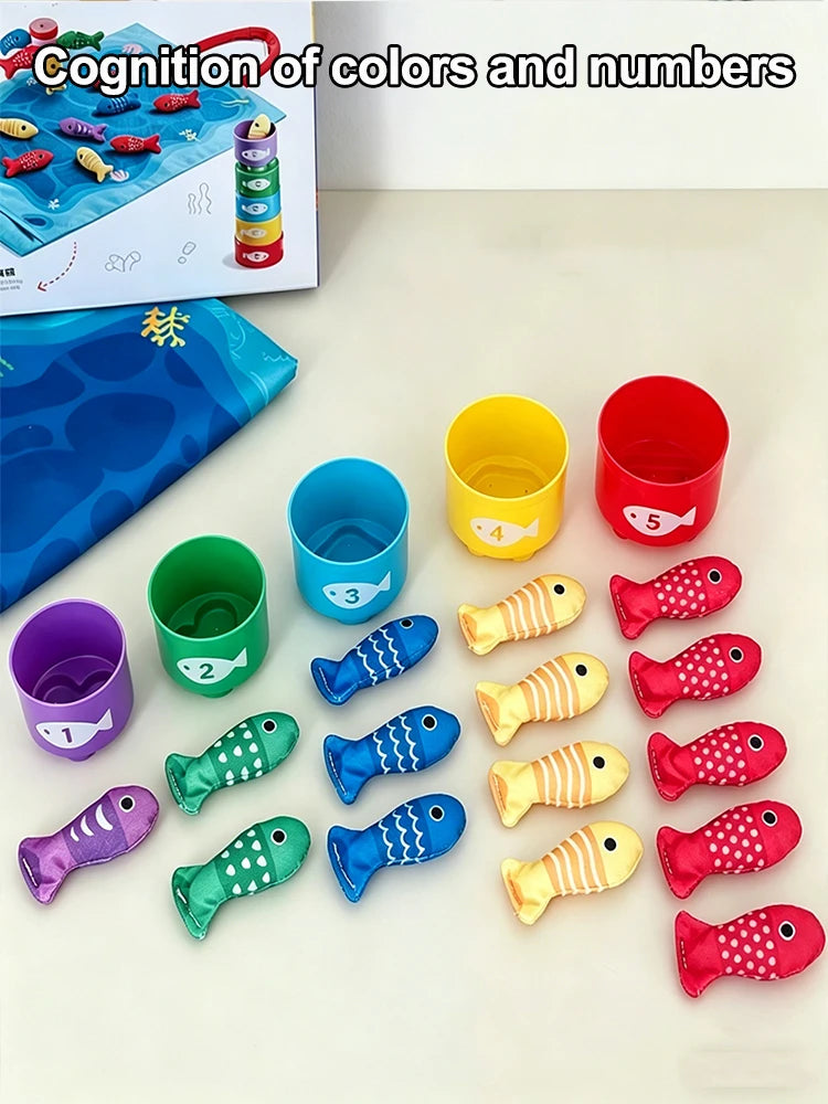 Montessori Fabric Fishing Game for Kids