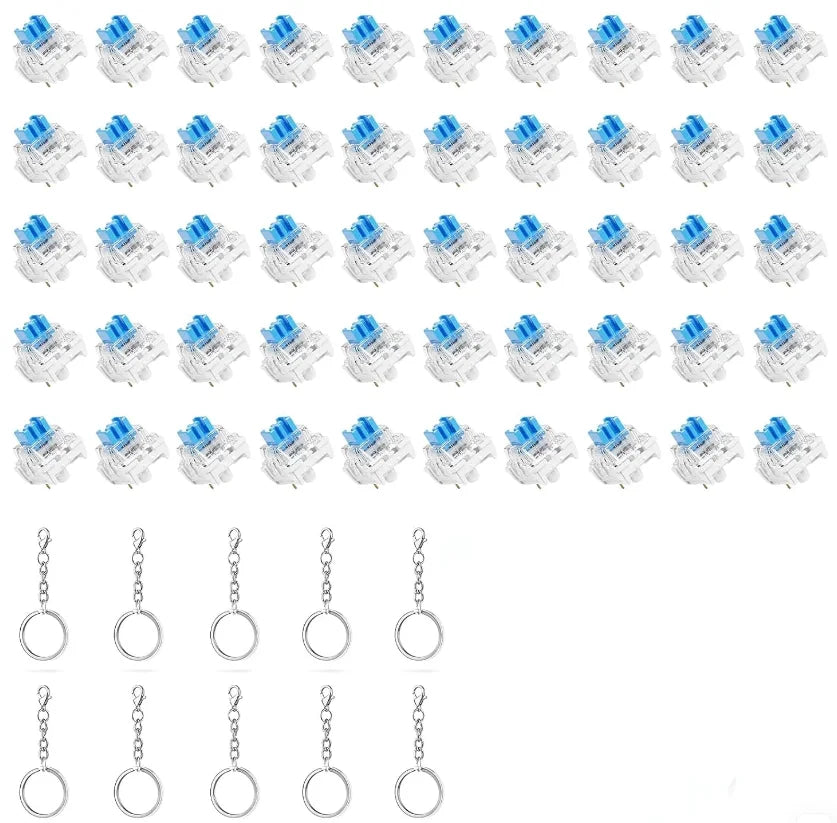 Tactile Blue Mechanical Switch Kit for 3D Printed Clickers