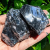 Natural Terahertz Raw Stone | Large Irregular Quartz Crystal | Metallic Luster Mineral for Home Décor