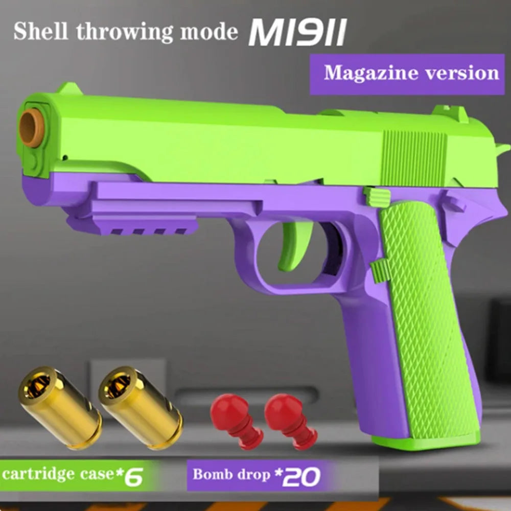 Realistic Fidget Pistol Toy with Shell Ejecting Action