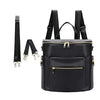 PU Leather Diaper Backpack with Changing Pad and Stroller Straps