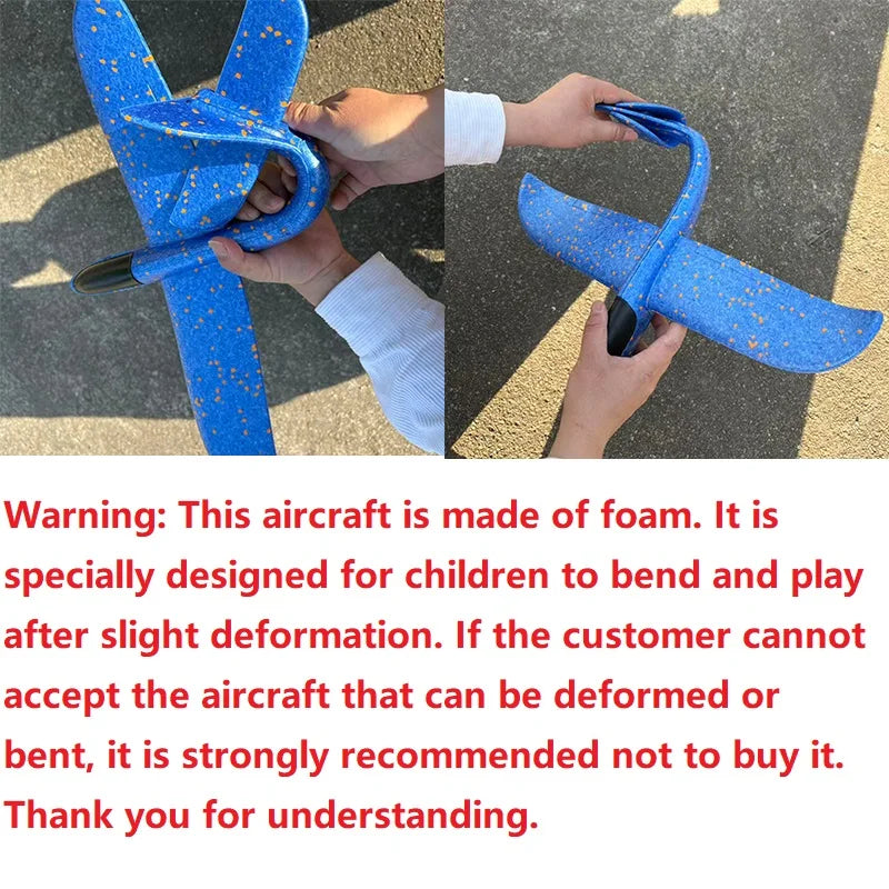 Large 50cm Foam Glider Airplane – Hand-Launch Flying Toy