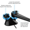 A black clip-on air vent decoration with a swivel joint and rotating knob for adjustment.