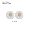 White daisy sunflower silicone bead with a golden center