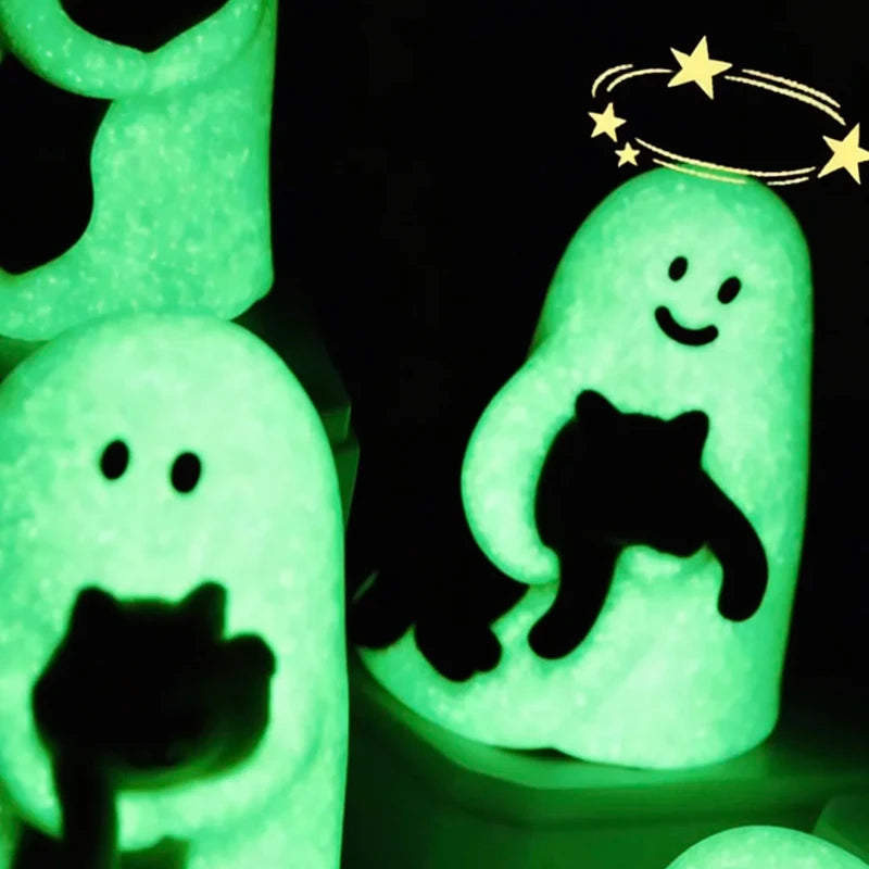 Ghost Behold My Cat Series Glow-in-the-Dark Cat Figurine Blind Box