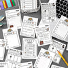 A collection of cute stationery memo pads, weekly plans, and to-do lists for daily planning and notes.