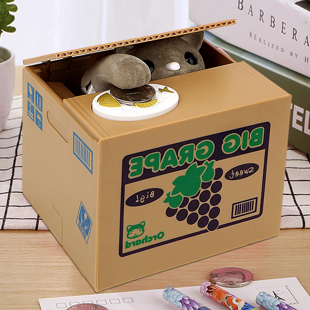Interactive Panda & Cat Coin Bank – Automatic Money Saving Box