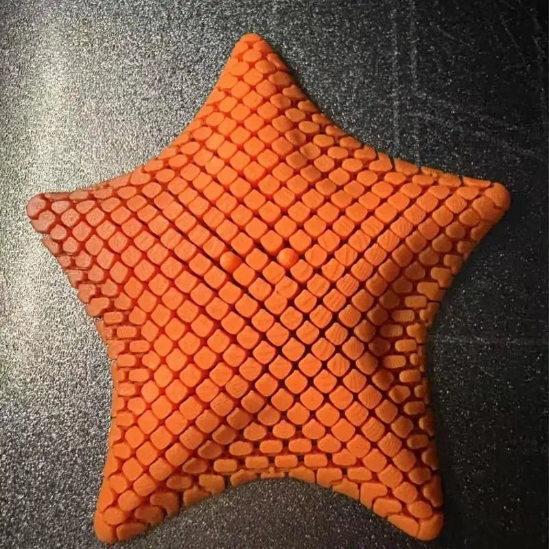 3D Printed Starfish Fidget Toy – Flexible Articulated Desk Decor