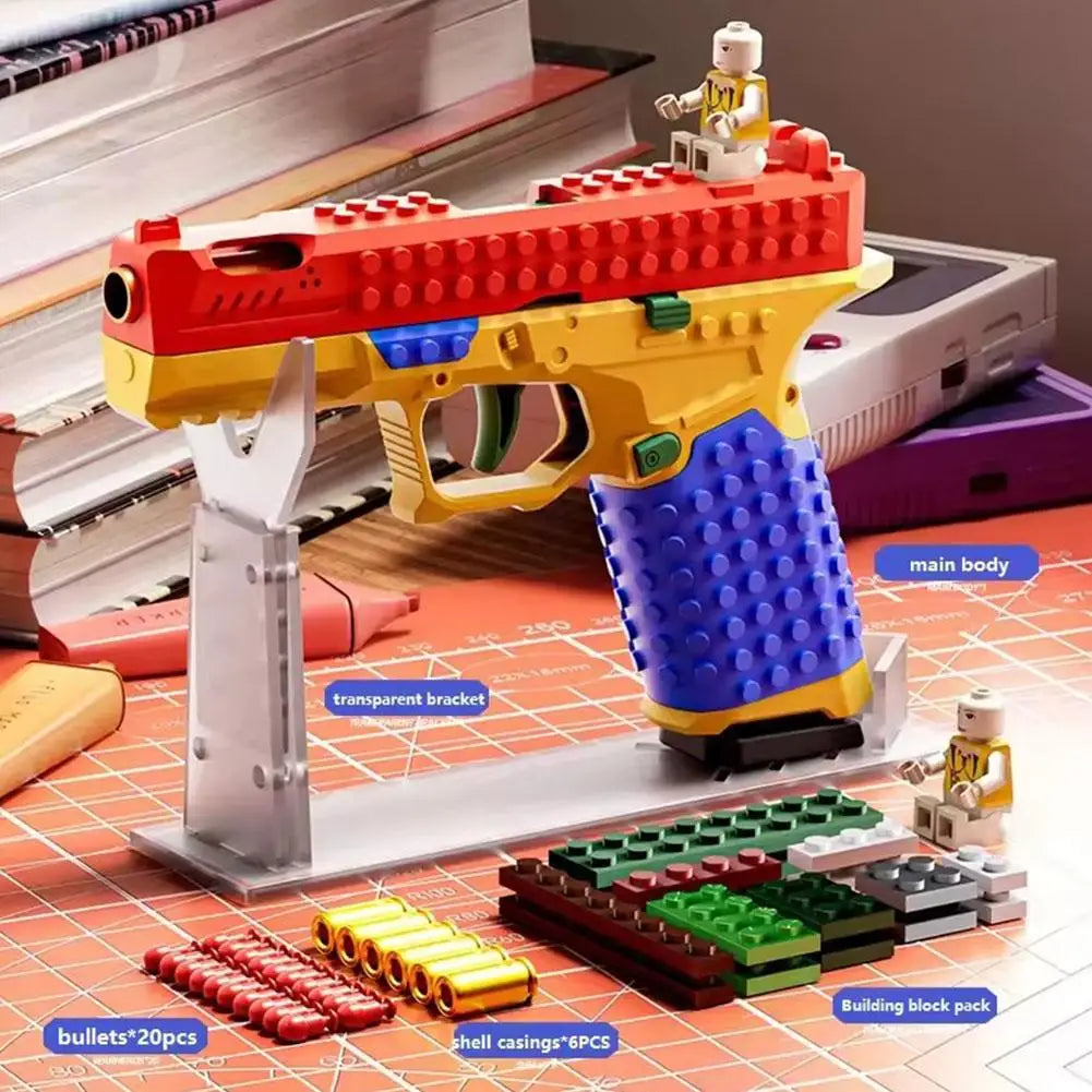 DIY Building Block Toy Gun with Soft Bullets