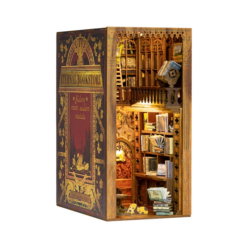 Eternal Bookstore DIY Book Nook Kit with LED Lighting