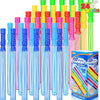 A collection of 24 colorful giant bubble wands for kids outdoor fun