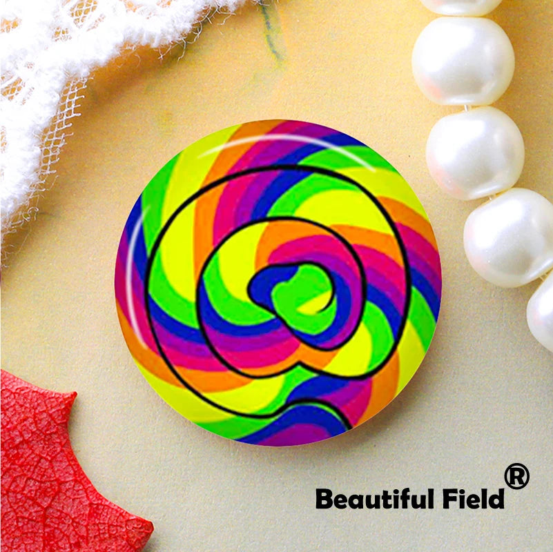 Handmade Rainbow Glass Cabochons for Jewelry Making