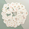 Unisex Newborn Baby Bibs Set with Burp Cloths