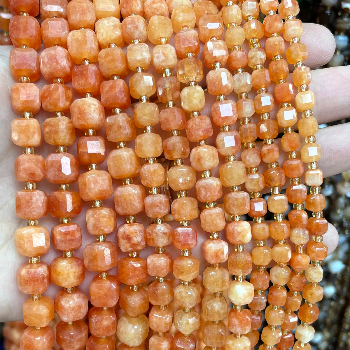Natural Stone Faceted Beads for Jewelry Making