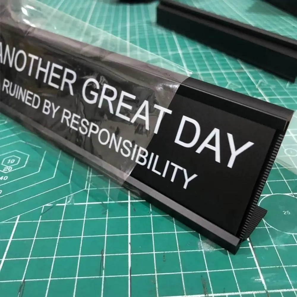 Funny Office Desk Sign - Lightweight Aluminum Alloy Decor